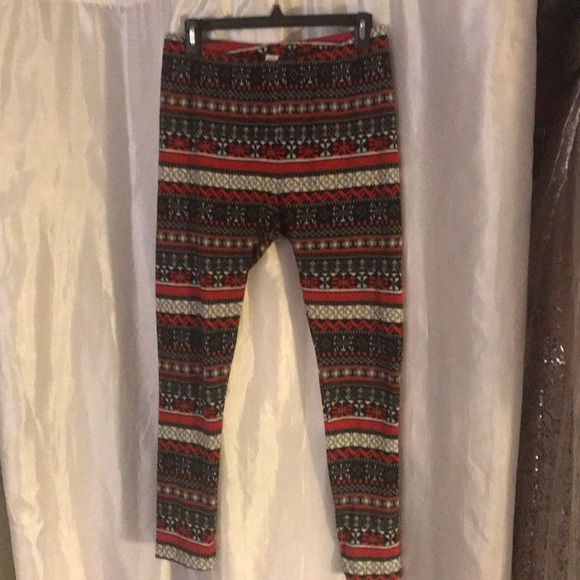 Leggings, Winter-Themed Leg Warmers. Soft Flannel. - Picture 1 of 4